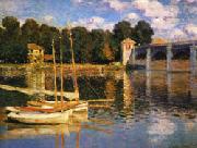 Claude Monet The Bridge at Argenteuil oil painting on canvas